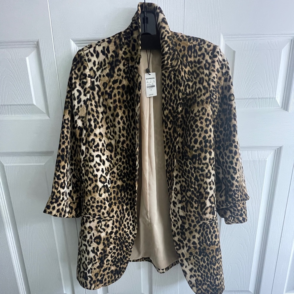 Express Leopard Blazer